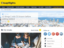 Tablet Screenshot of cheapflights.staging.wpengine.com